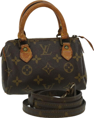 Nano speedy / mini hl cloth handbag Louis Vuitton Gold in Cloth