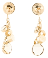 Thumbnail for your product : Nanis Brushed Dangling Citrine Charm Earrings w/ Tags