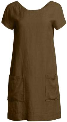 Eileen Fisher Organic Linen-Blend Crepe Dress