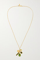 Thumbnail for your product : Pippa Small 18-karat Gold, Tourmaline And Cord Necklace - one size