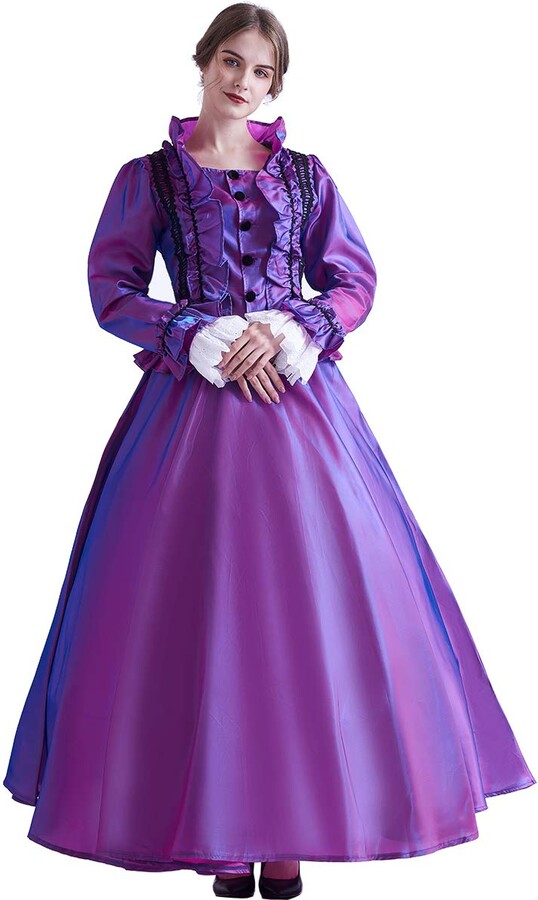 GRACEART Womens Medieval Victorian Fancy Dresses with Crinoline Palace