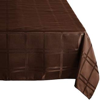 Cuisinart Easy Care Spill-Proof Microfiber Fabric Rectangular Formal Tablecloth, 60x102 inch, Brown