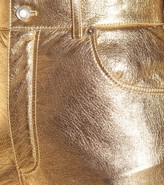 Thumbnail for your product : Saint Laurent Metallic leather shorts