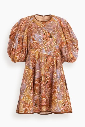 Zimmermann Concert Paisley Day Mini Dress in Patchwork Paisley