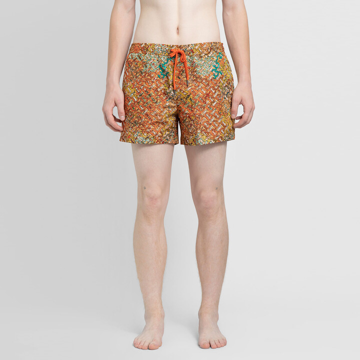 blue burberry swim trunks mens
