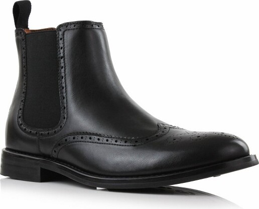 Ferro Aldo FerroAldoMen'sAlonzoWingtipChelseaBoots|Pull-OnBrogueAnkleDressBoot|MFA806089|inBlackSize9