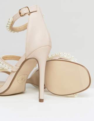 Missguided Pearl Strap Barley There Heeled Sandal