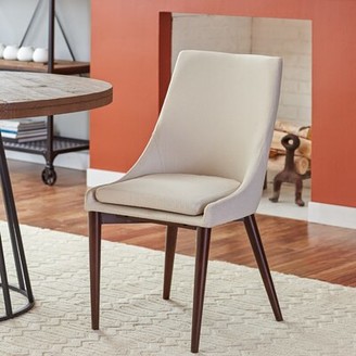 Mercury Row Blaisdell Linen Side Chair Upholstery Color: Dark Gray Linen