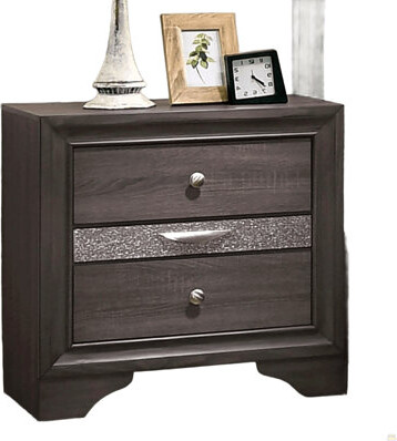 One Allium Way 1Pc Nightstand Round Knob Handles English Dovetails Hidden Drawer Bedside Table