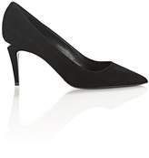 Thumbnail for your product : Alexander Wang TRISTA SUEDE MID HEEL PUMP WITH RHODIUM Heels