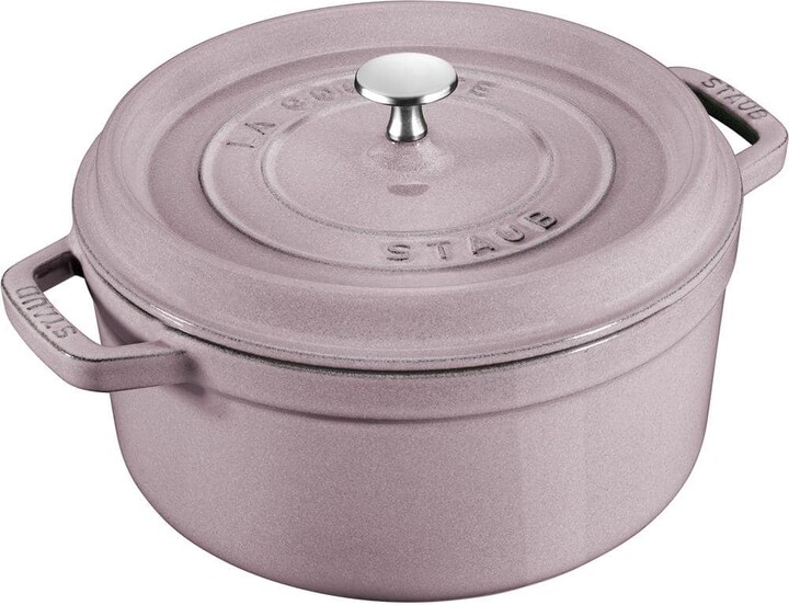 Staub Cast Iron 7-qt. Round Cast Iron Dutch Oven in Lilac with Lid