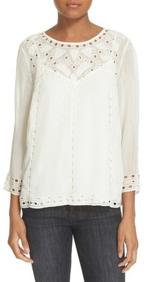 Joie Women's 'Gaiane' Eyelet Embroidered Top