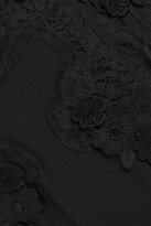 Thumbnail for your product : Dolce & Gabbana Open-back floral-appliquéd chiffon-paneled lace mini dress