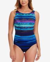 Thumbnail for your product : Swim Solutions Montego Bay Tummy-Control Long-Torso One-Piece Swimsuit, Created for Macy's