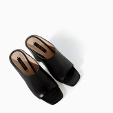 Thumbnail for your product : Zara 29489 Leather High Heel Mules
