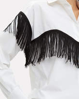 Thumbnail for your product : Derek Lam 10 Crosby Fringe Button Down Shirt