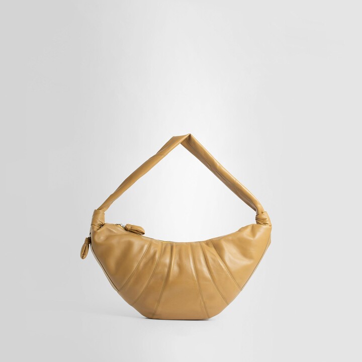 Leather Shoulder Bag in Beige - Lemaire