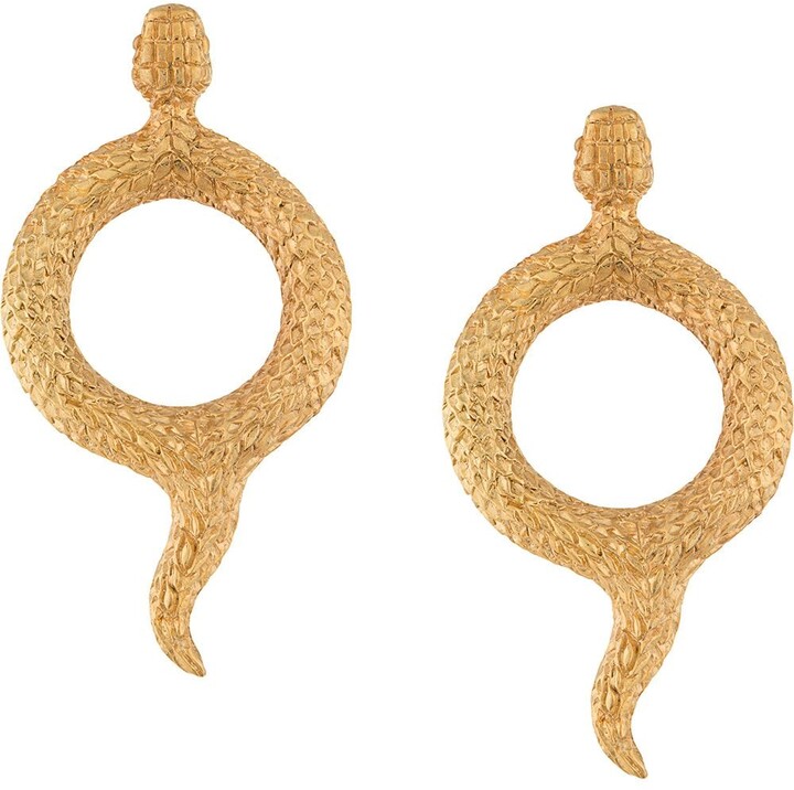 Natia X Lako Round Snake Earrings - ShopStyle