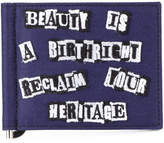 Thumbnail for your product : Valentino Jamie Reid slogan money clip wallet