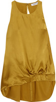 Thumbnail for your product : Elizabeth and James Kimera draped silk-satin top