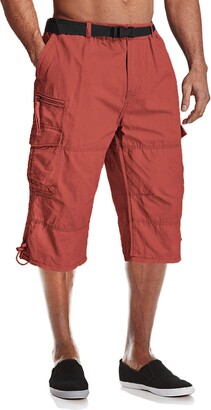 AIEOE Men Cargo Short Pants Summer Loose Fit Casual Shorts with Pockets Plus Size