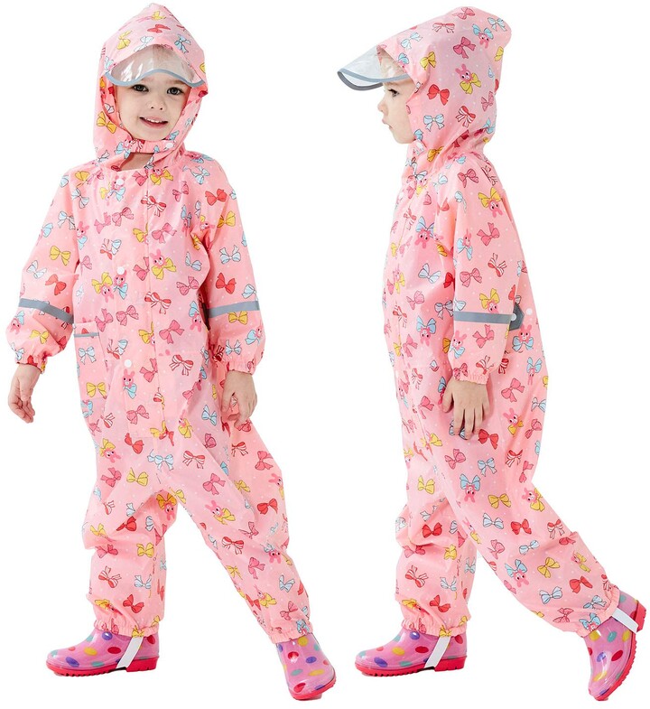 Baogaier Child Puddle Suit Waterproof All in One Rain Suit Lightweight