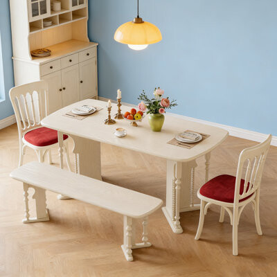 Corrigan Studio French-style Durable Solid Wood Dining Table Sets