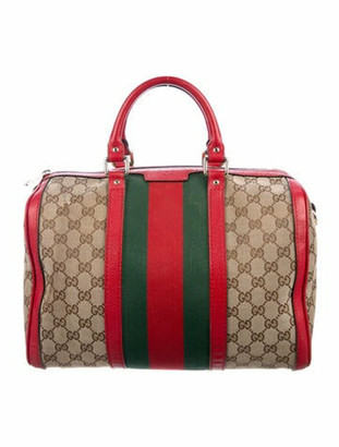 red gucci boston bag