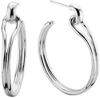Shinola Sterling Silver Small Lug Hoop Earrings