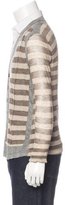 Thumbnail for your product : Yigal Azrouel Striped Linen Cardigan
