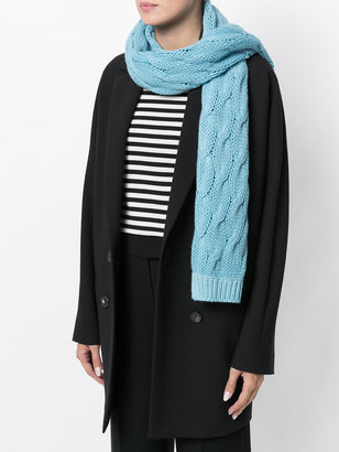 Cruciani cable knit scarf