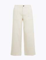 Thumbnail for your product : M&S CollectionMarks and Spencer High Waist Wide Leg Cropped Jeans