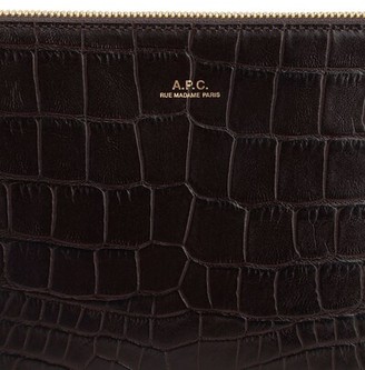 A.P.C. Sac Sarah Croc Embossed Leather Bag