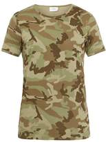 Thumbnail for your product : THE WHITE BRIEFS Camo Print Cotton T Shirt - Mens - Green Multi