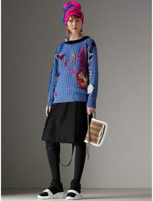Burberry Embellished Wool Lace Sweater