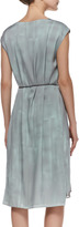 Thumbnail for your product : Elie Tahari Dorene Sleeveless Tie-Waist Dress, Soft Sky