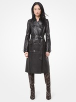 michael kors suede trench coat
