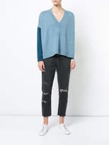 Thumbnail for your product : Derek Lam 10 Crosby Colorblocked V-Neck Sweater