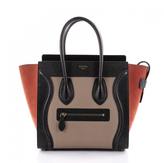 CÉLINE Tricolor Luggage Handbag Leather Micro