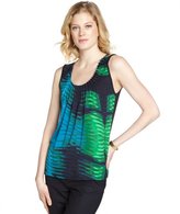 Thumbnail for your product : Tahari navy stretch watercolor pattern 'Liberty' sleeveless top