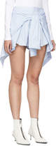 Thumbnail for your product : Alexander Wang Blue and White Striped Front Tie Skort
