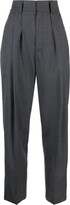 High-Waisted Cropped Trousers 