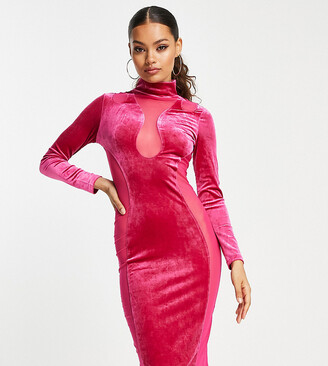 Anna-Kaci Velvet Overlap Bodycon Dress - ShopStyle