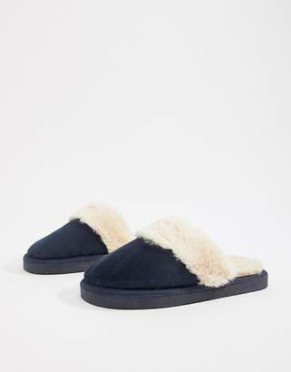ASOS Design DESIGN Wide Fit New Moon slippers