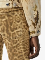 Thumbnail for your product : Burberry Straight Fit Leopard Print Japanese Denim Jeans