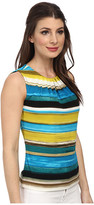 Thumbnail for your product : Calvin Klein Multi Striped Pleat Neck Cami