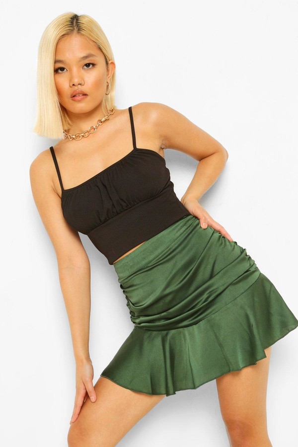 satin mini skirt qvc