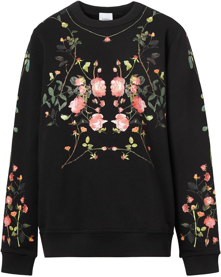 rose print sweatshirt