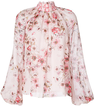 Giambattista Valli high neck floral blouse