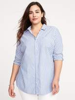 Thumbnail for your product : Old Navy Classic Plus-Size No-Peek Striped Tunic
